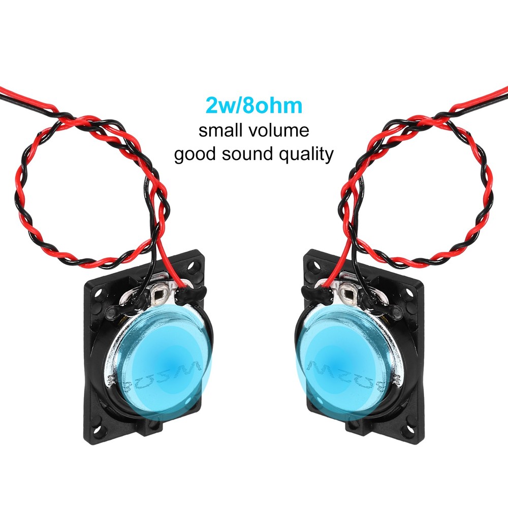 2 Pcs 2W 8 Ohm Small Speakers Metal Ear Shell Internal Micro Magnet Speaker