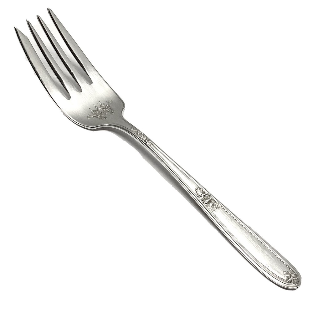 Vintage William Plate LOIS Silverplate 1921 Cold Meat Serving Fork Flatware