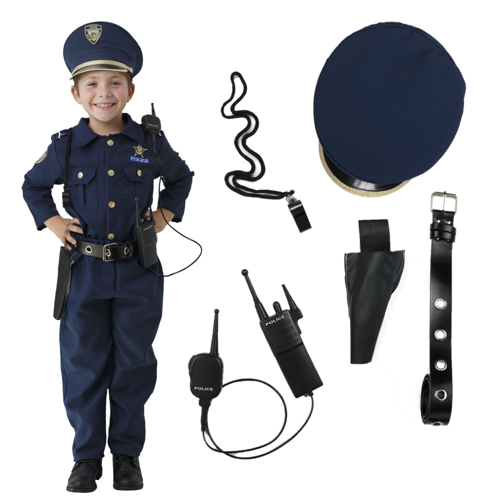 Dress Up America Police Costume For Boys - Cop Uniform Costume for Kids