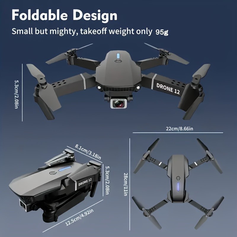 2025 RC Drone with 8K HD Dual Camera FPV WIFI Foldable Quadcopter