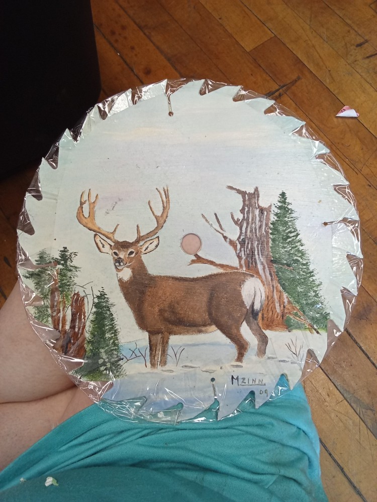 Hand Painted Saw Blade