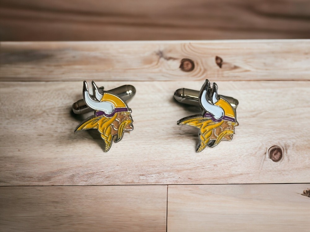 Minnesota Vikings Cufflinks, Tie Clip, Or Complete Set