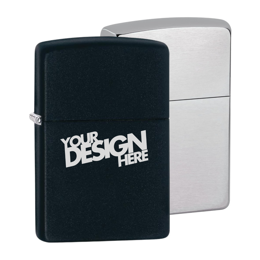 Custom Laser Engraved Zippo Classic Lighter - Multiple Colors - Personalized