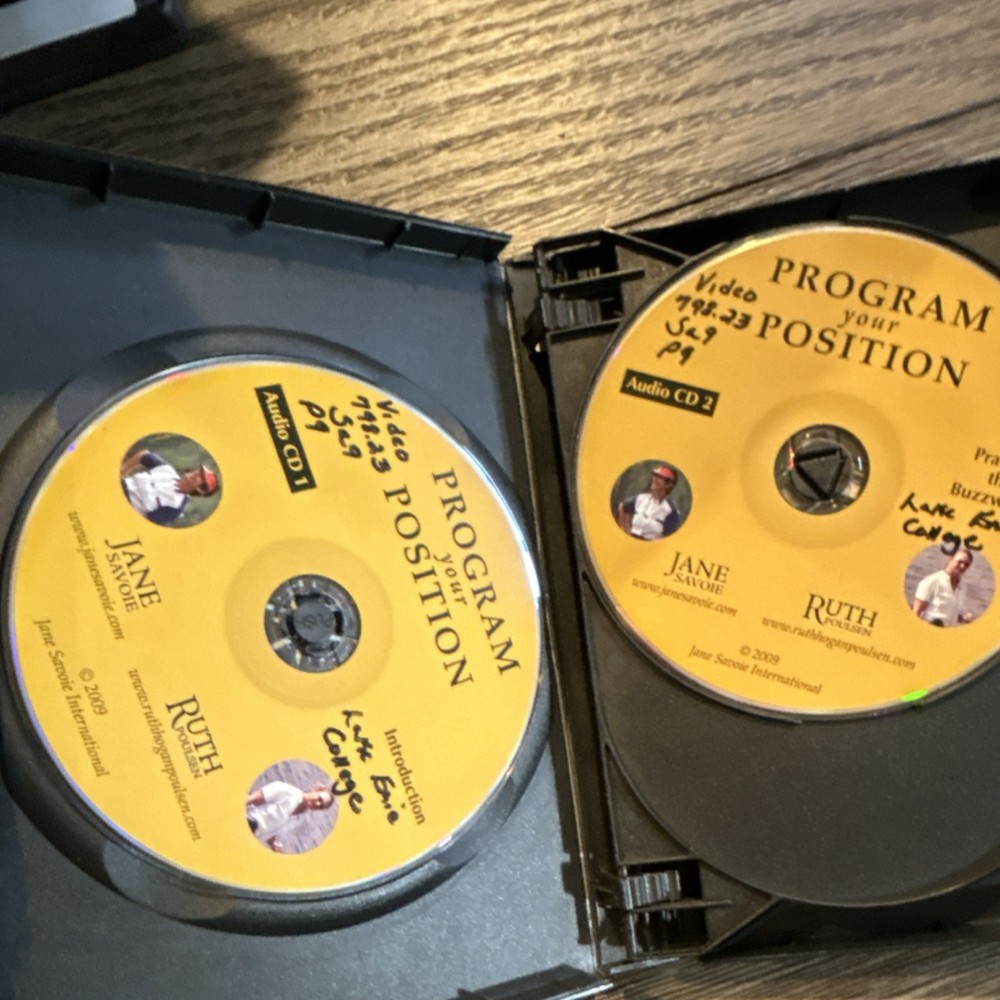 Jane Savoie International Program Your Position Training Kit 3 CDs 5 DVDs Ex lib
