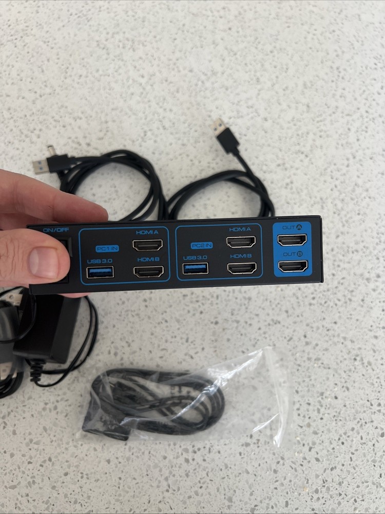 VPFET DisplayPort KVM Multi-Host Switch Box 2x2 Quick Switch USB VP-SW220