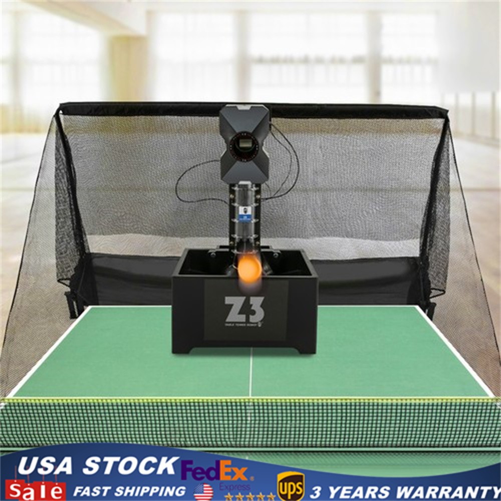 Automatic Training Table Tennis Ping Pong Ball Pitching Machine &100*Ball+Net