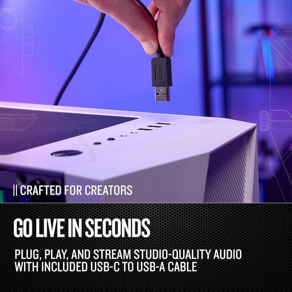 RIG M2 STREAMSTAR PRO HD | Wired USB Streaming Microphone with 24-Bit DAC and Bl