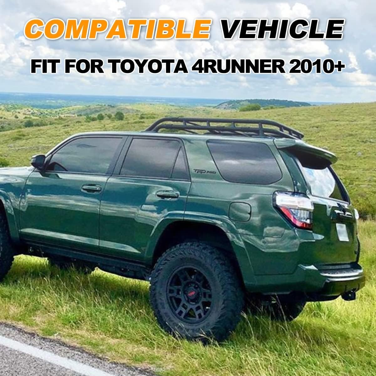 Roof Rack Basket Fit for 2010-2023 2024 Toyota 4Runner Rooftop Cargo Extra Bar