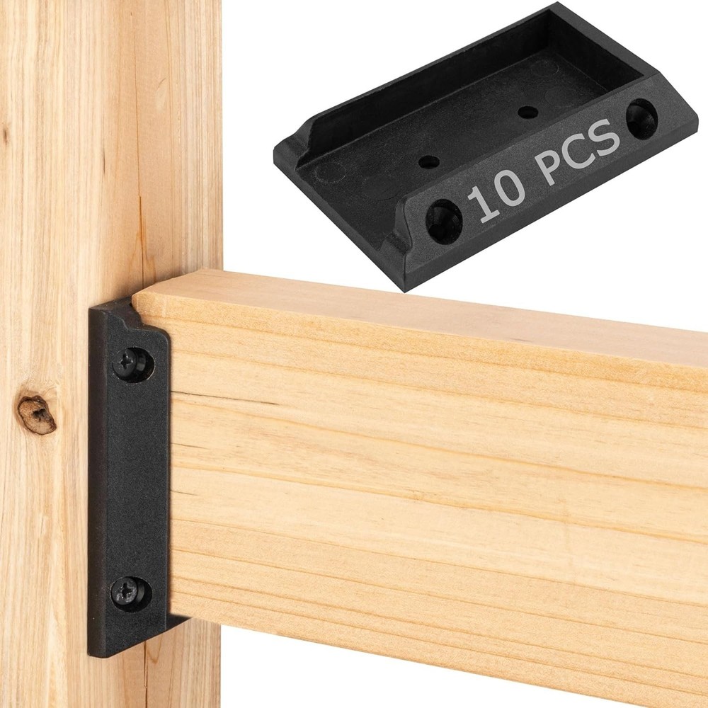 10pcs Deck Railing Bracket Connectors for 2x4, Durable PP Plastic Deck Railin...