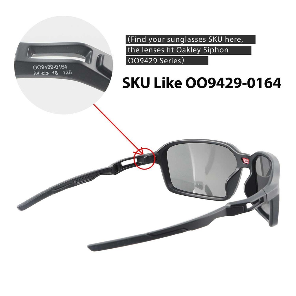 Walleva Fire Red Polarized Replacement Lenses For Oakley Siphon (OO9429)