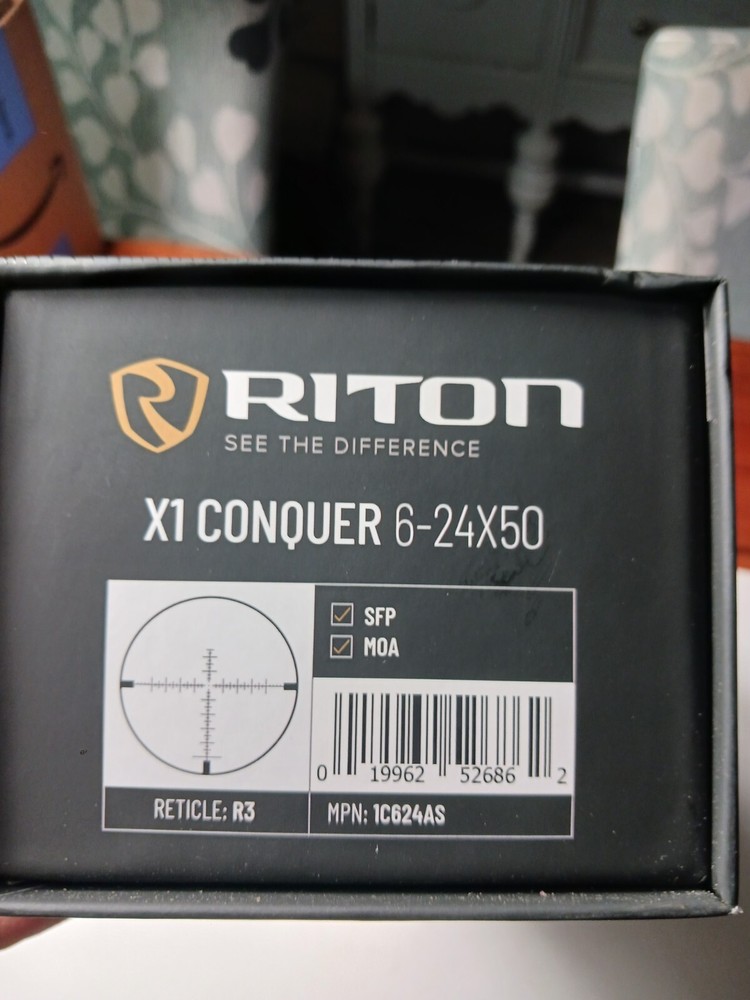 Box Only Riton X1 Conquer 6-24x50 Scope Box Only