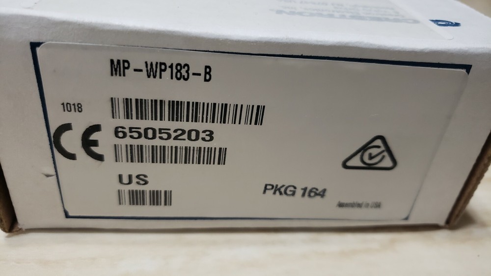 Crestron MP-WP183-B Media Presentation Wall Plate Ethernet Black 6505203