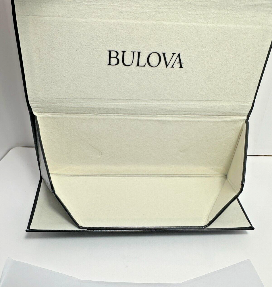 BULOVA Folding Collapsible Eyeglasses Hard Shell Case - Gray