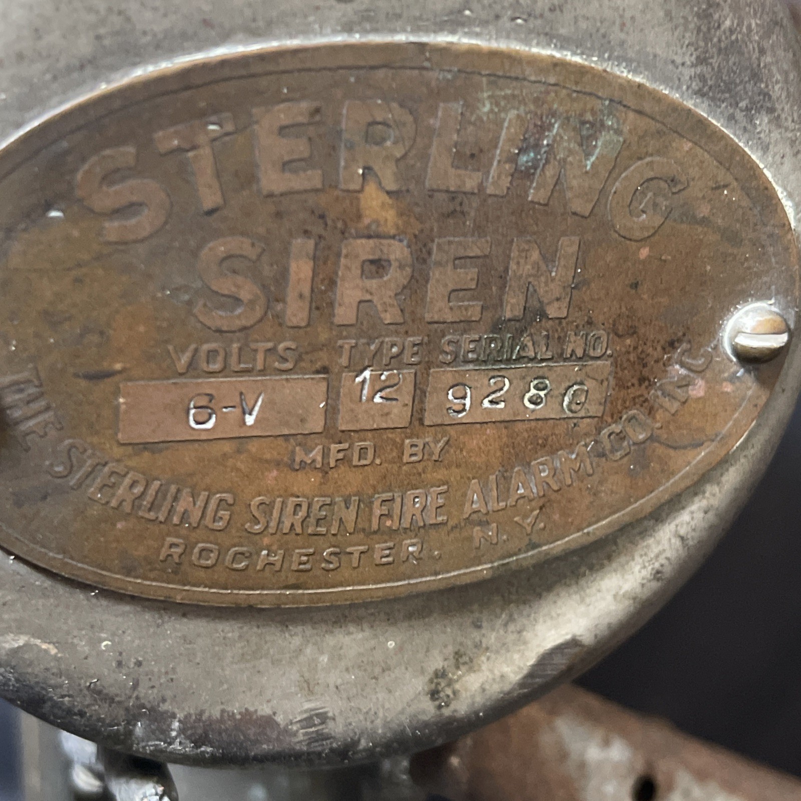 Sterling Siren 6v Type 12 Serial Number 9280