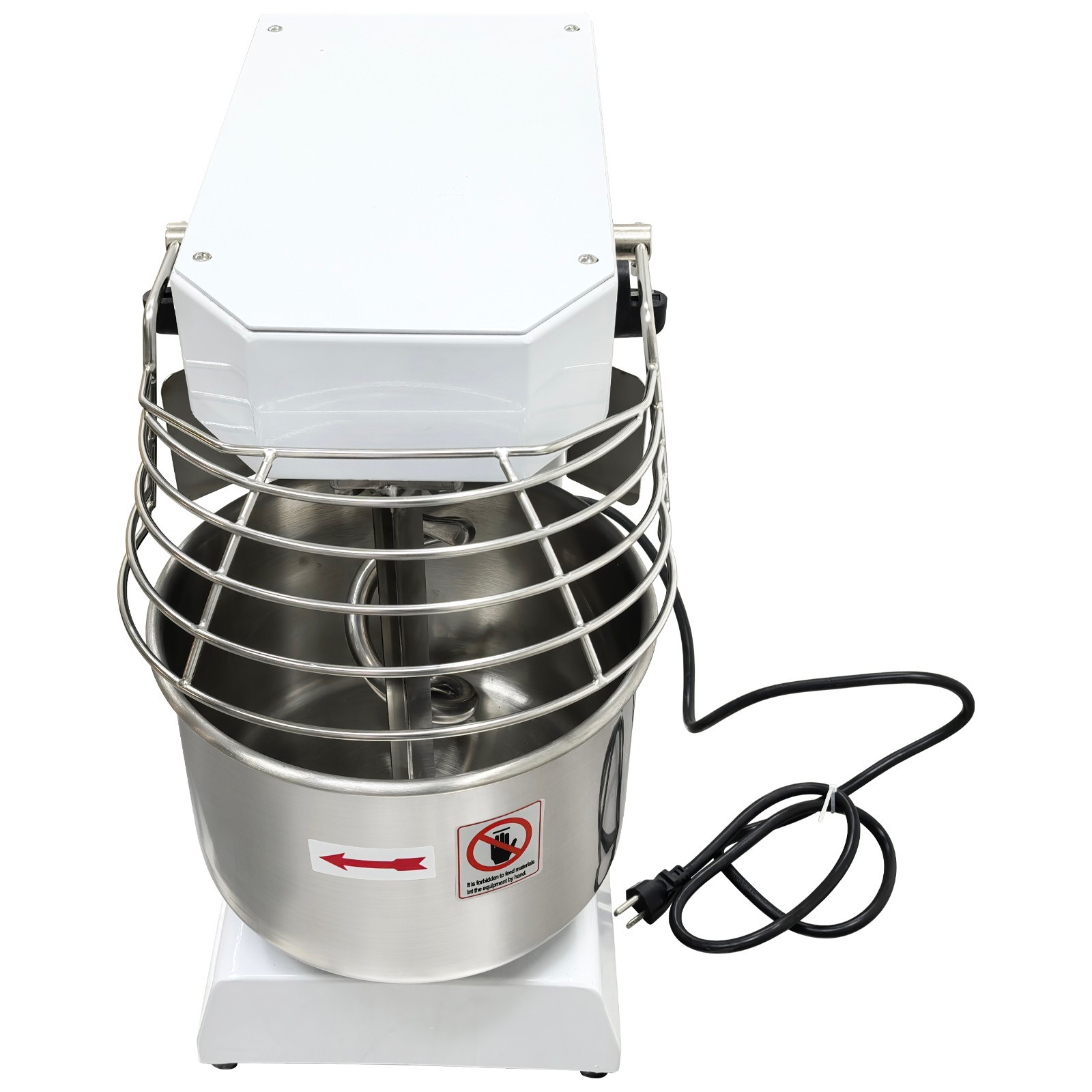 10QT Commercial Dough Mixer 110V Spiral Flour Mixing for Bakeries, Restaurants