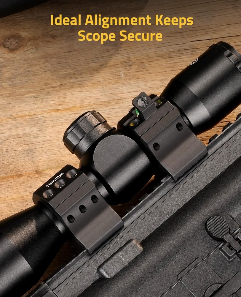 CVLIFE 1 inch Scope Rings - Precision Low Profile Scope Mount with Level Bubble