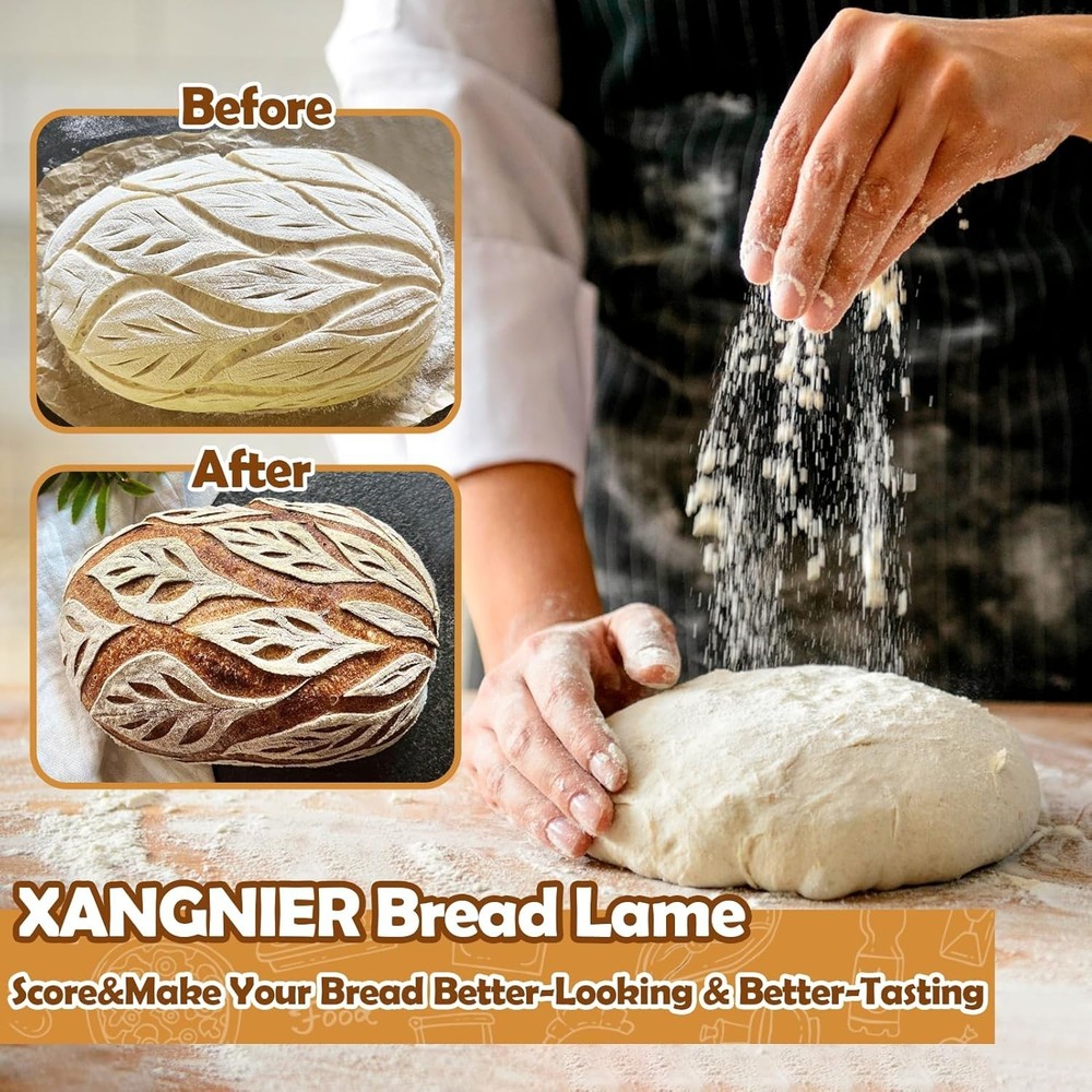 Ultimate Sourdough Scoring Tools - 5 Durable Bread Lames with Patterns Booklet