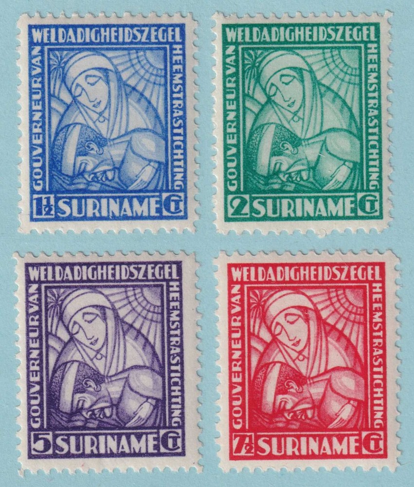 SURINAM B4 - B7 SEMI-POSTALS  MINT HINGED OG * SET - NO FAULTS VERY FINE! - P484