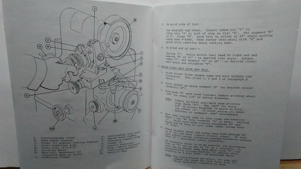 Gorton 375 Cutter Grinder Instruction Manual