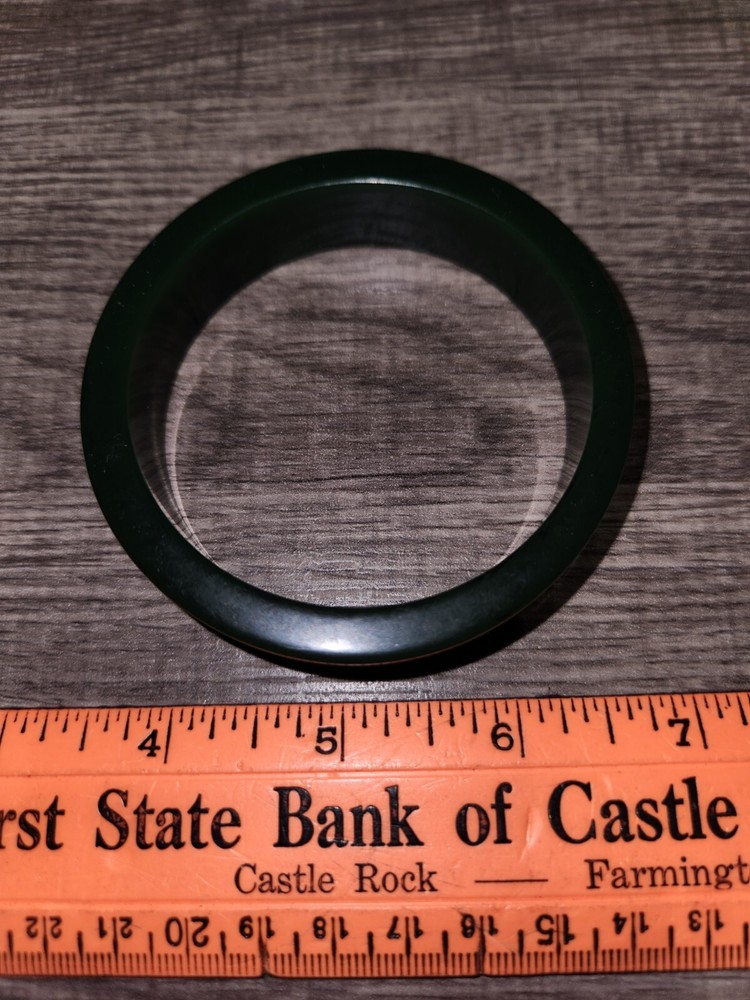 Vintage Marbled Green Bakelite Bangle Bracelet C3