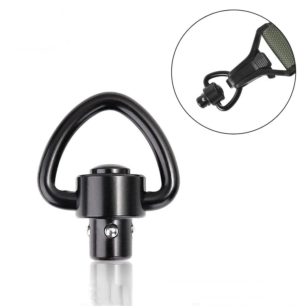 2Pcs 1 Inch Tactical Quick Detach Sling Swivel Mount QD Push Button Loop Adapter