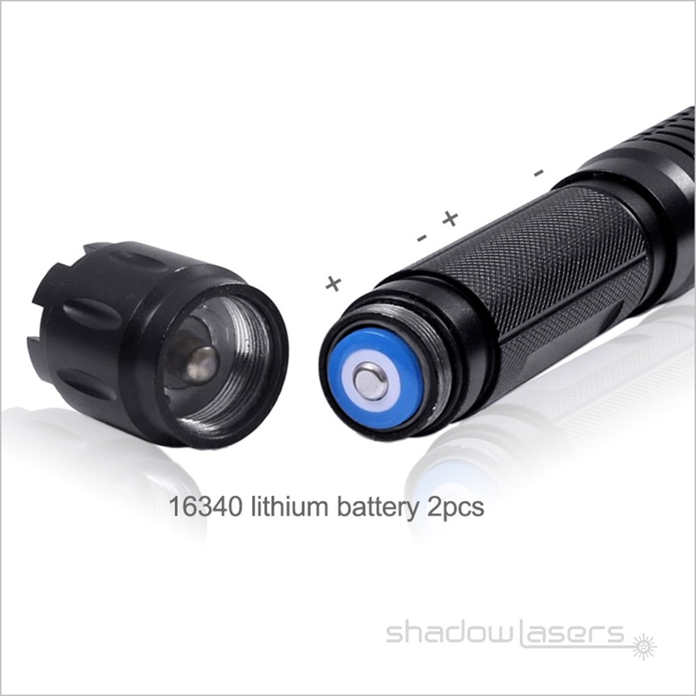 Adjustable Focus Laser Pointer GR 520nm Flashlight Visidle Beam Light+Case