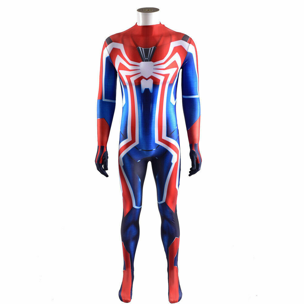 New Velocity Spider-Man Jumpsuit Spiderman Cosplay Costume Halloween Adult/Kids