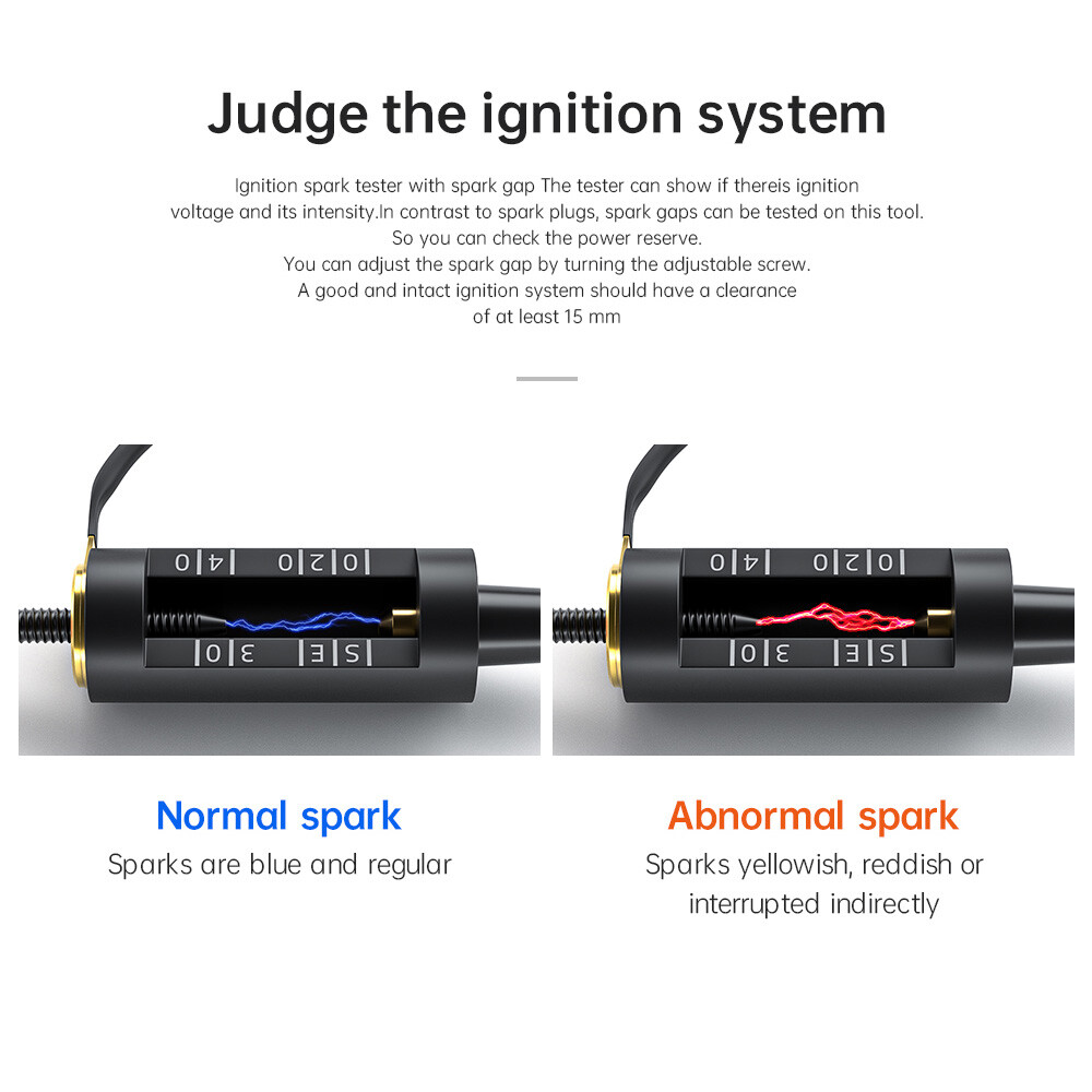 In Line Spark Plug Tester Ignition System Coil Auto Engine Diagnostic Test Tool