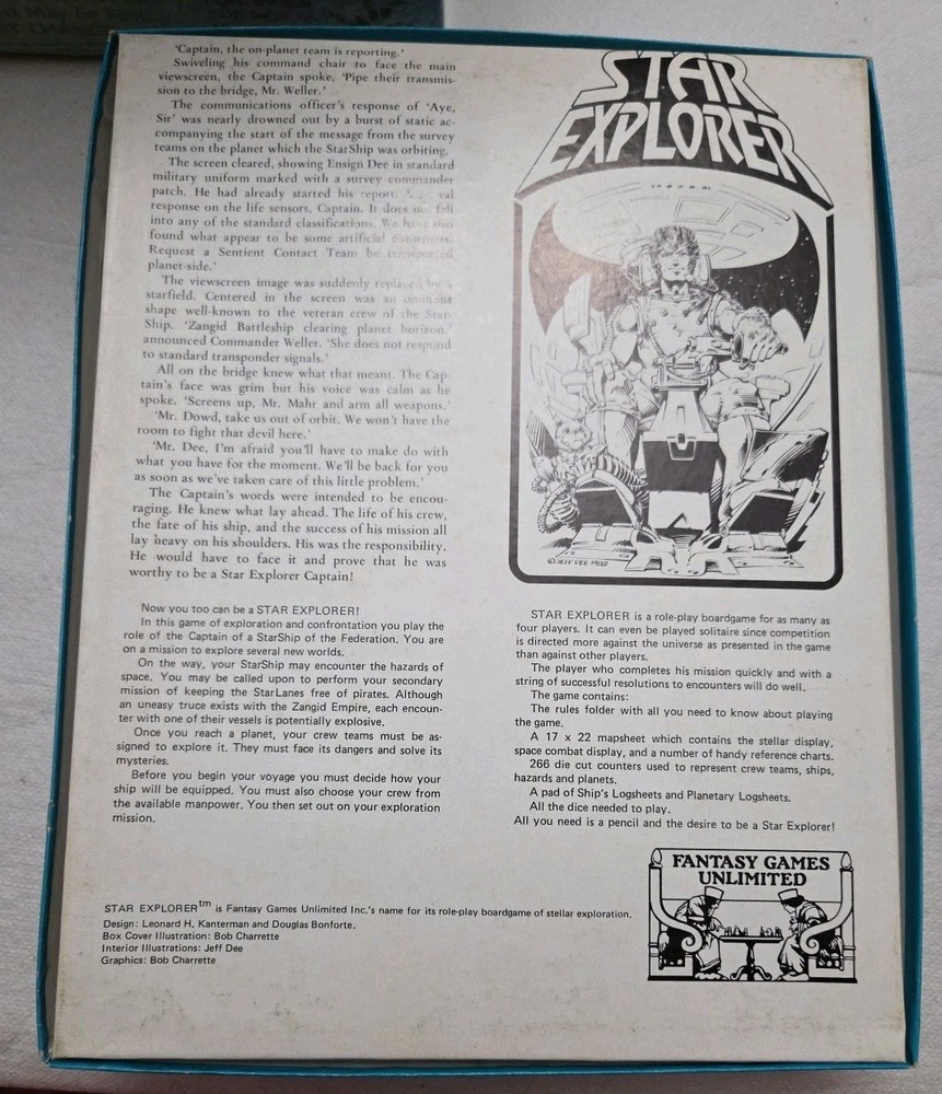 Star Explorer: Explore the Final Frontier Game 1982 *UNPUNCHED* 904