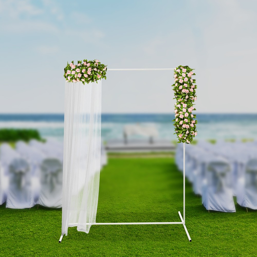 White Wedding Backdrop Stand Rectangle Backdrop Frame Backdrop Stand 1.5*0.5*2m