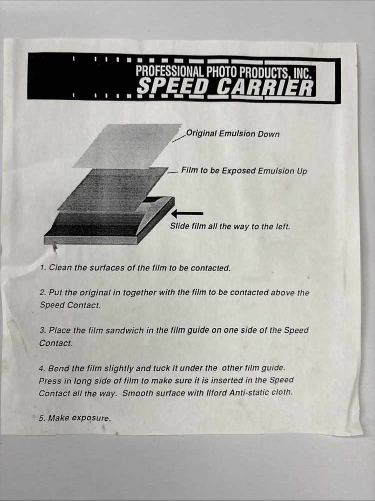 Speed Carrier - Speed Contact 8"x10"