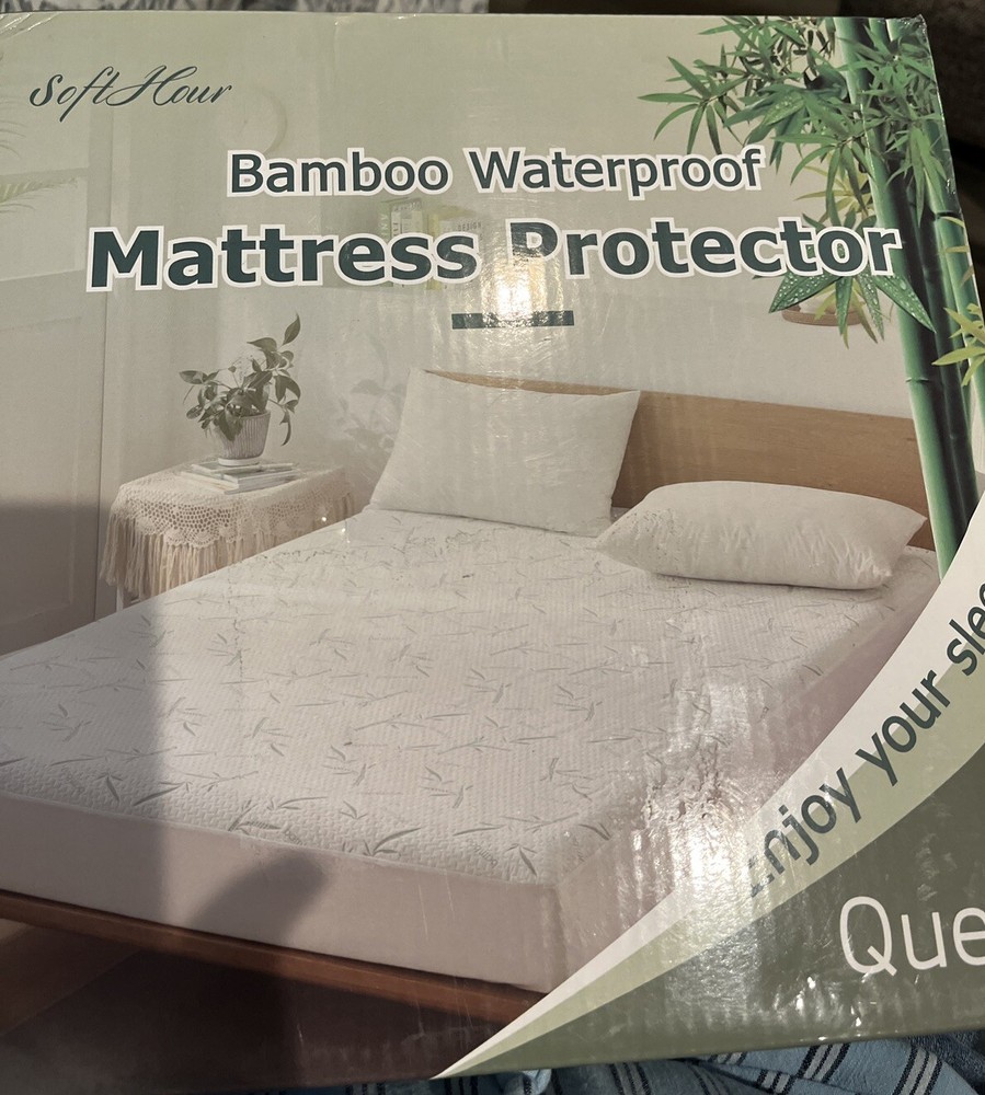 Mattress Protector Waterproof Breathable Bamboo Rayon Cooling Fitted Deep Pocket