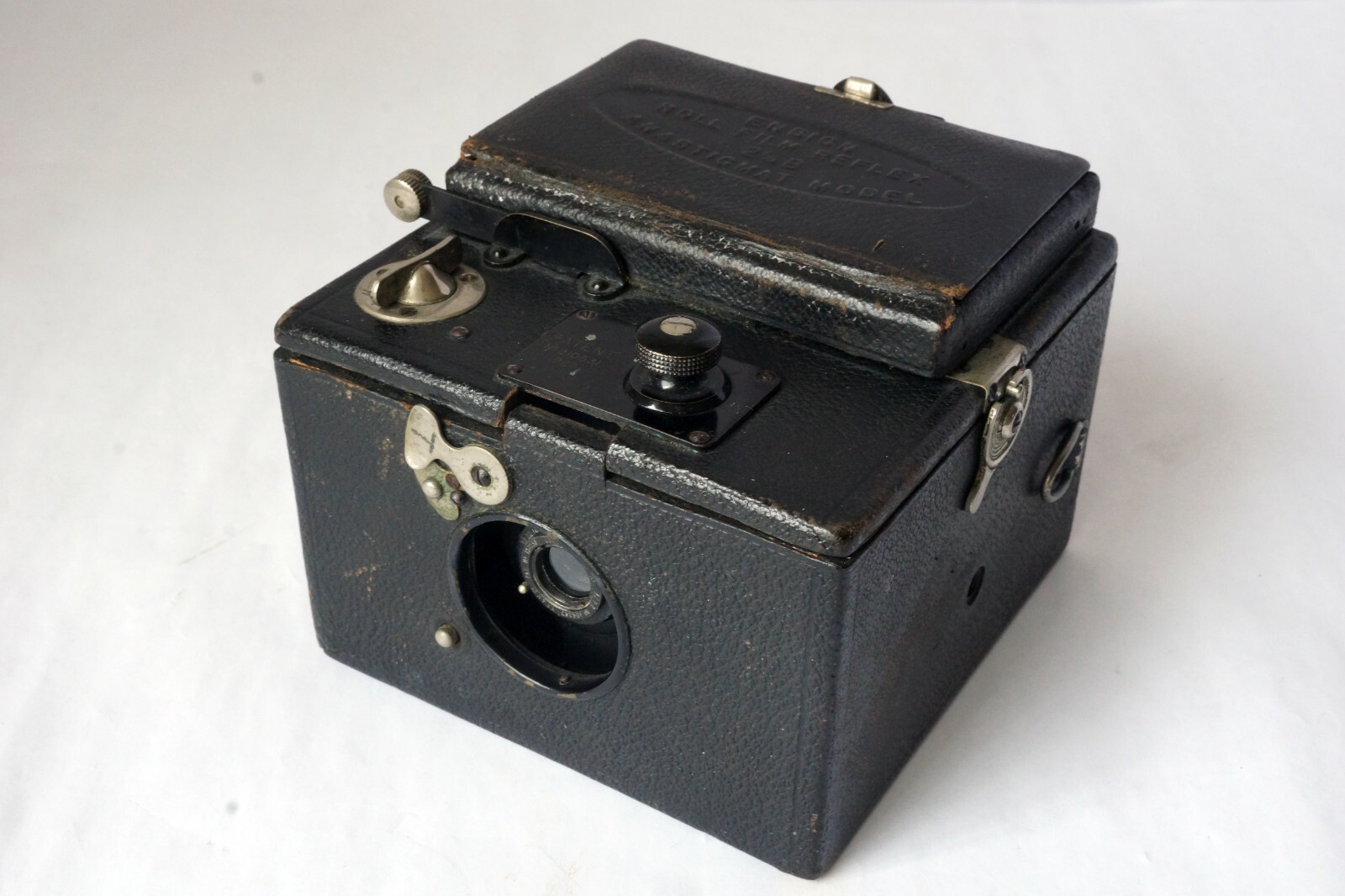 1920s Houghton Ensign 120 Roll Film Reflex Box Folding 6x9 Camera Work Well Rare