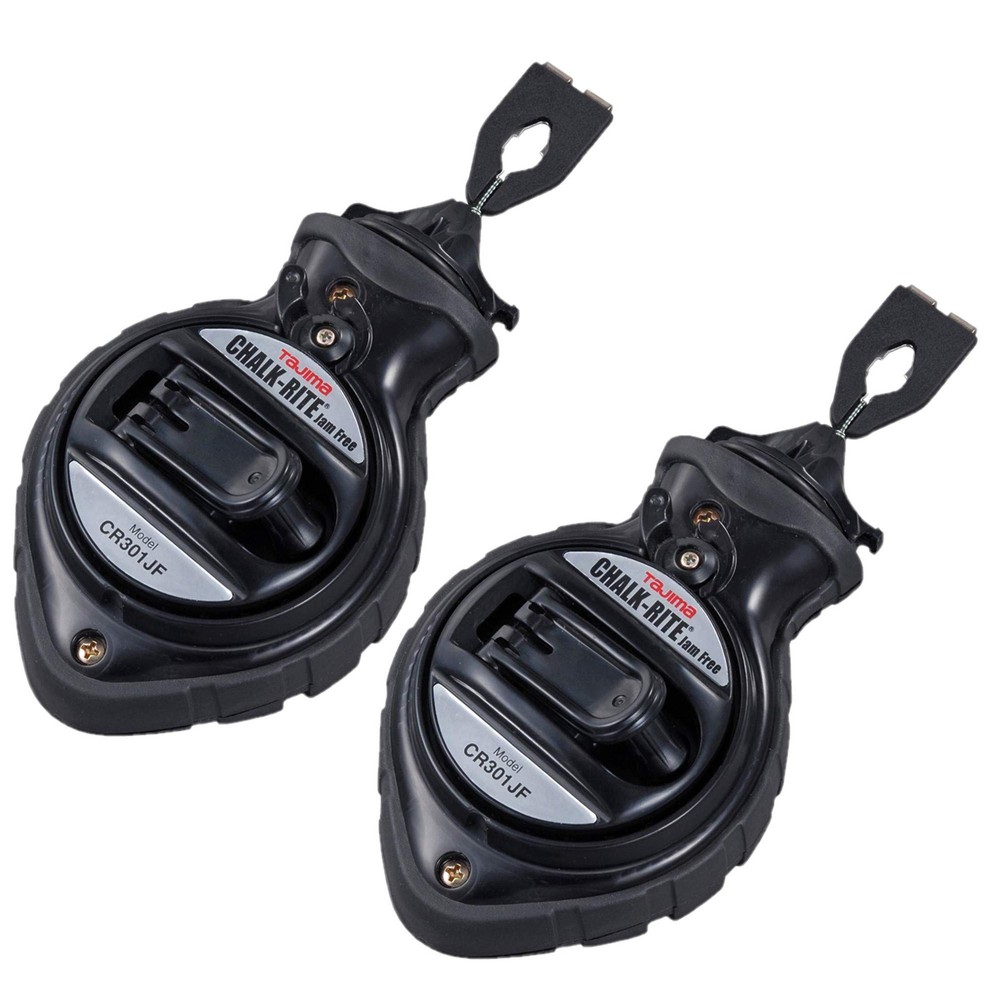 Tajima Chalk Rite Jam Free Chalk Line Extra Bold Durable Construction 2 Pack