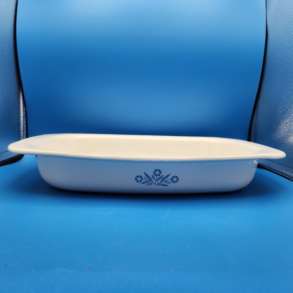 Vintage Corningware Cornflower Roasting Pan Dish Casserole