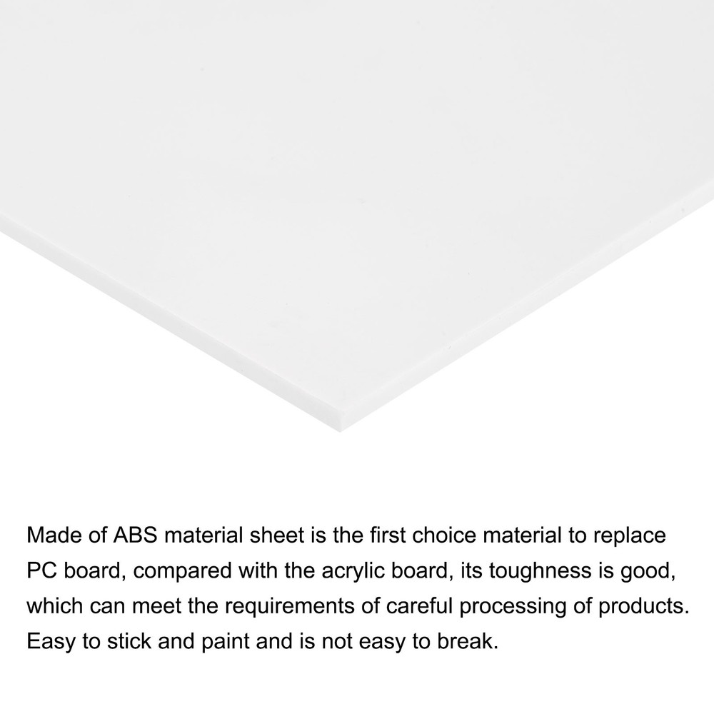ABS Plastic Sheet 8 " x 8 " x 0.08 " ABS Styrene Sheets White 2 Pcs