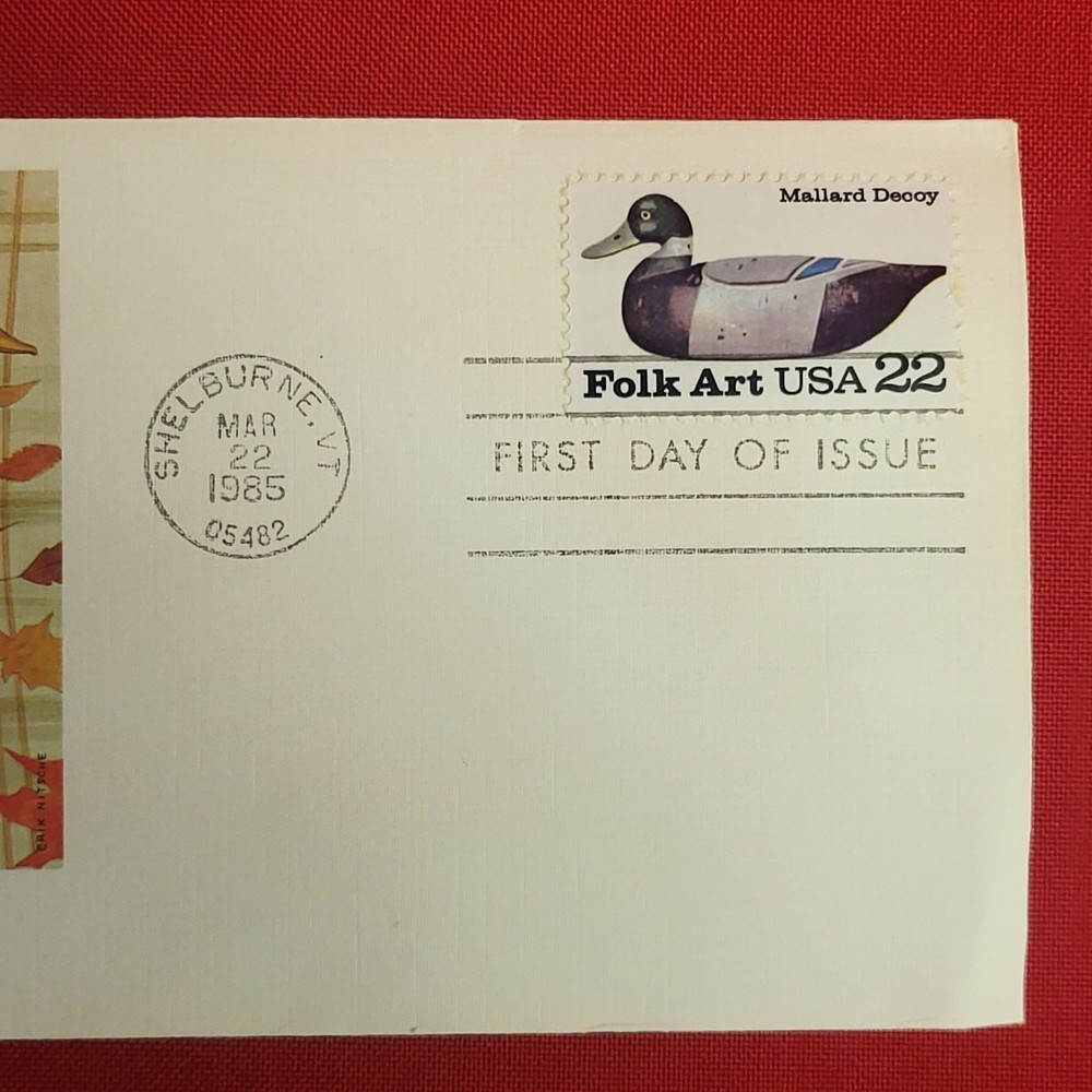 First Day of Issue Mallard Decoy Stamp Cache Envelope