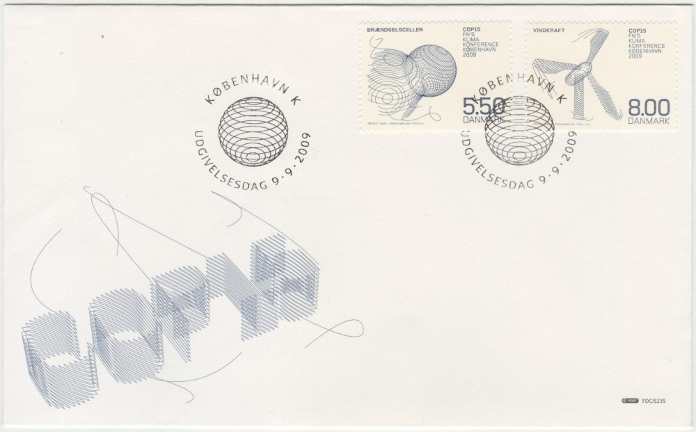 Denmark FDC 2009, UN Climate Conference, mint