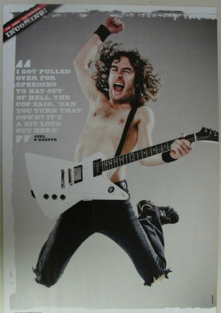 AIRBOURNE Joel O' Keefe ~ Magazine Page PINUP ~ hard rock