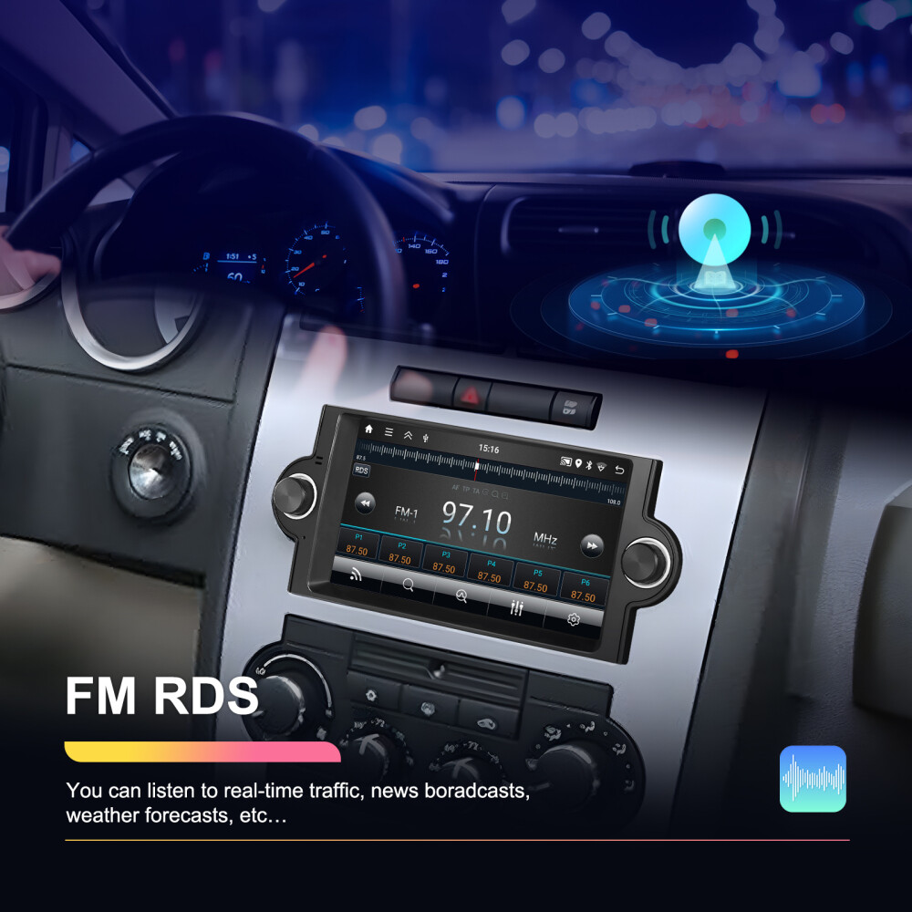 For 2006 2007 2008 DODGE RAM 1500 2500 3500 CarPlay Android 13 Radio GPS SWC