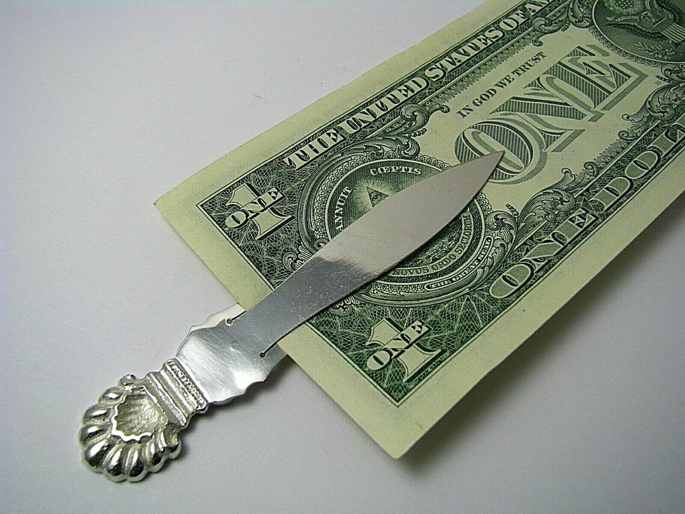 SOLID SILVER BOOKMARK CLIP PAGE MARK 800 Silver ca1960s Excel Cond Rare