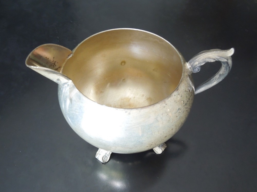 FB Rogers Silver Co. Tea Set Silver Plated Teapot , Cream & Sugar With Lid