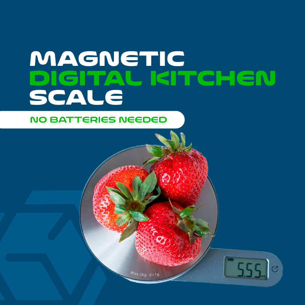 GLOBAL DRT Smart Weight Kitchen Scale – BatteryFree Digital Kitchen Scale Dynamo