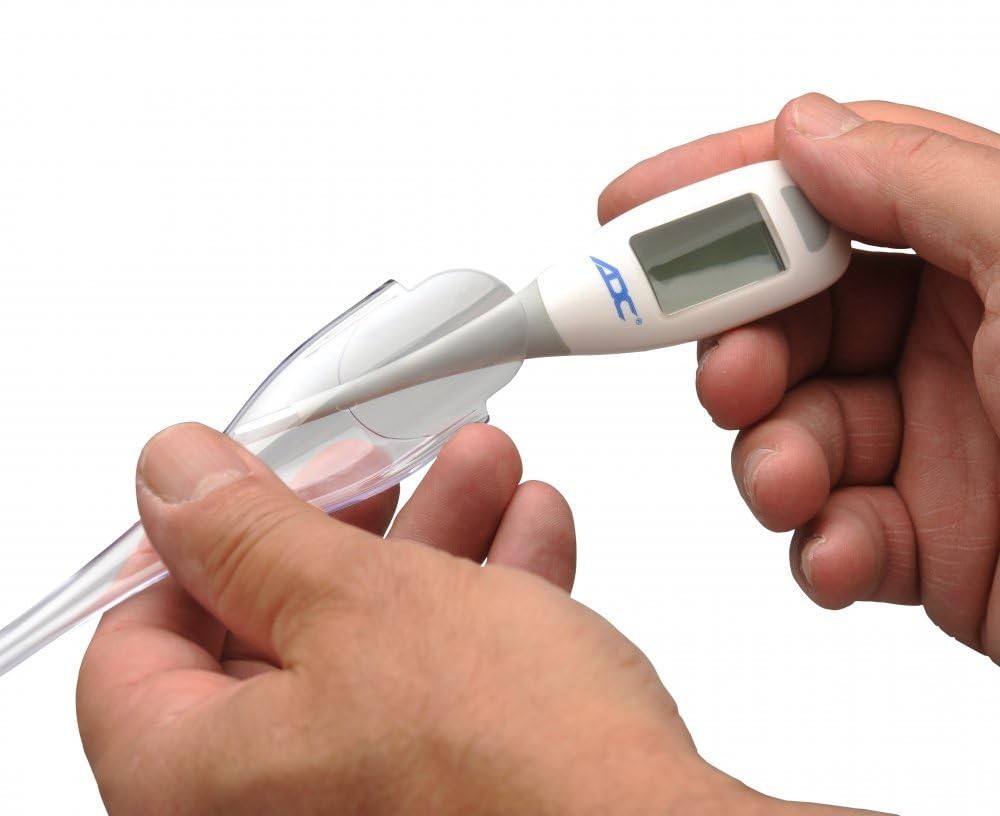 User-Friendly Digital Thermometer with Color-Coded Backlighting & Probe Sheaths