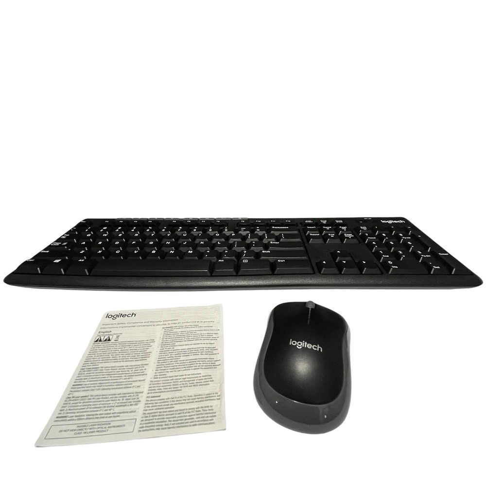 Logitech MK270 Full Wireless Keyboard & Mouse Combo-NO USB RECEIVER-NOT TESTED!!