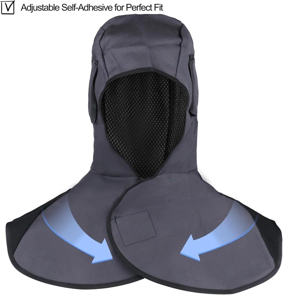 Lightweight Heat-Resistant Welding Helmet with Neck Drape - Full Coverage Hea...