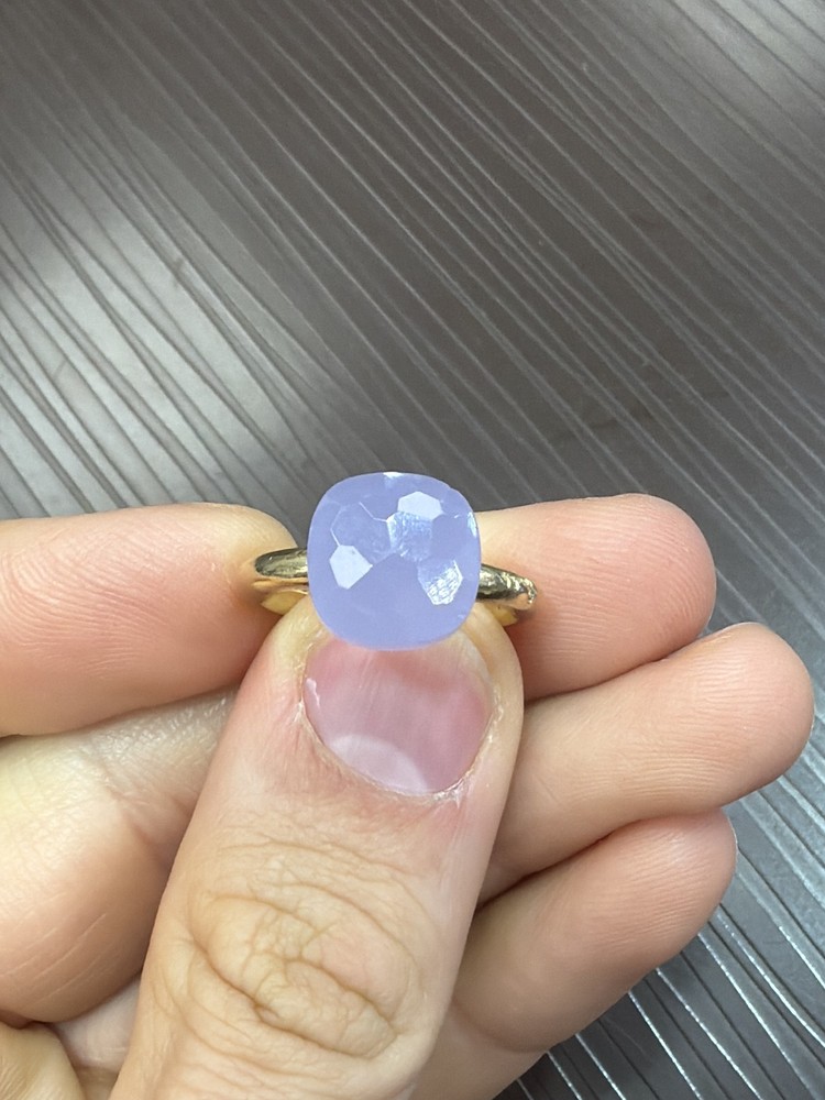 14k yellow gold ring with lavender stone ring