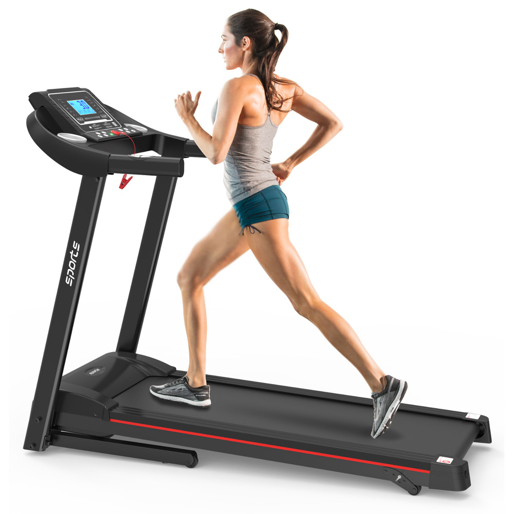 Folding Treadmill Electric Running Jogging  Machine 5''LCD Display w/ Bluetooth