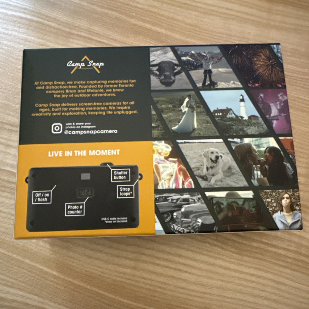 Camp Snap - Screen Free Digital Camera - Black