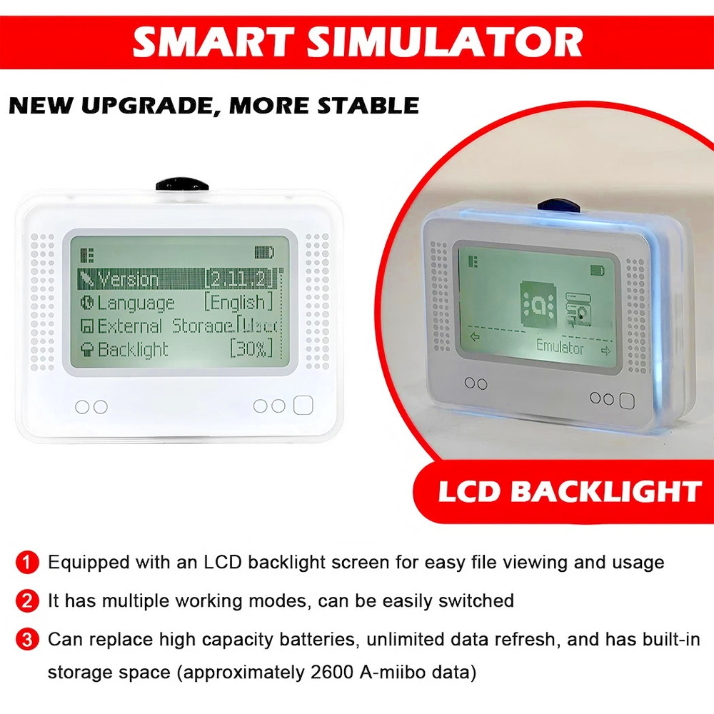 Amiibo NFC Tag Emulator Bluetooth-Compatible Emulator for Nintendo Switch 1 & 2